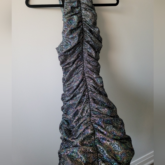 ZARA Ruched Sparkle Mini Dress - Size S - Picture 7 of 7